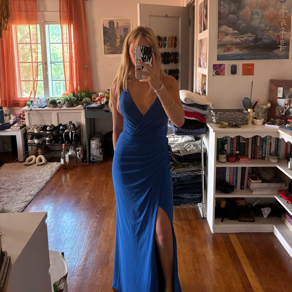 La Femme Royal Blue Gown